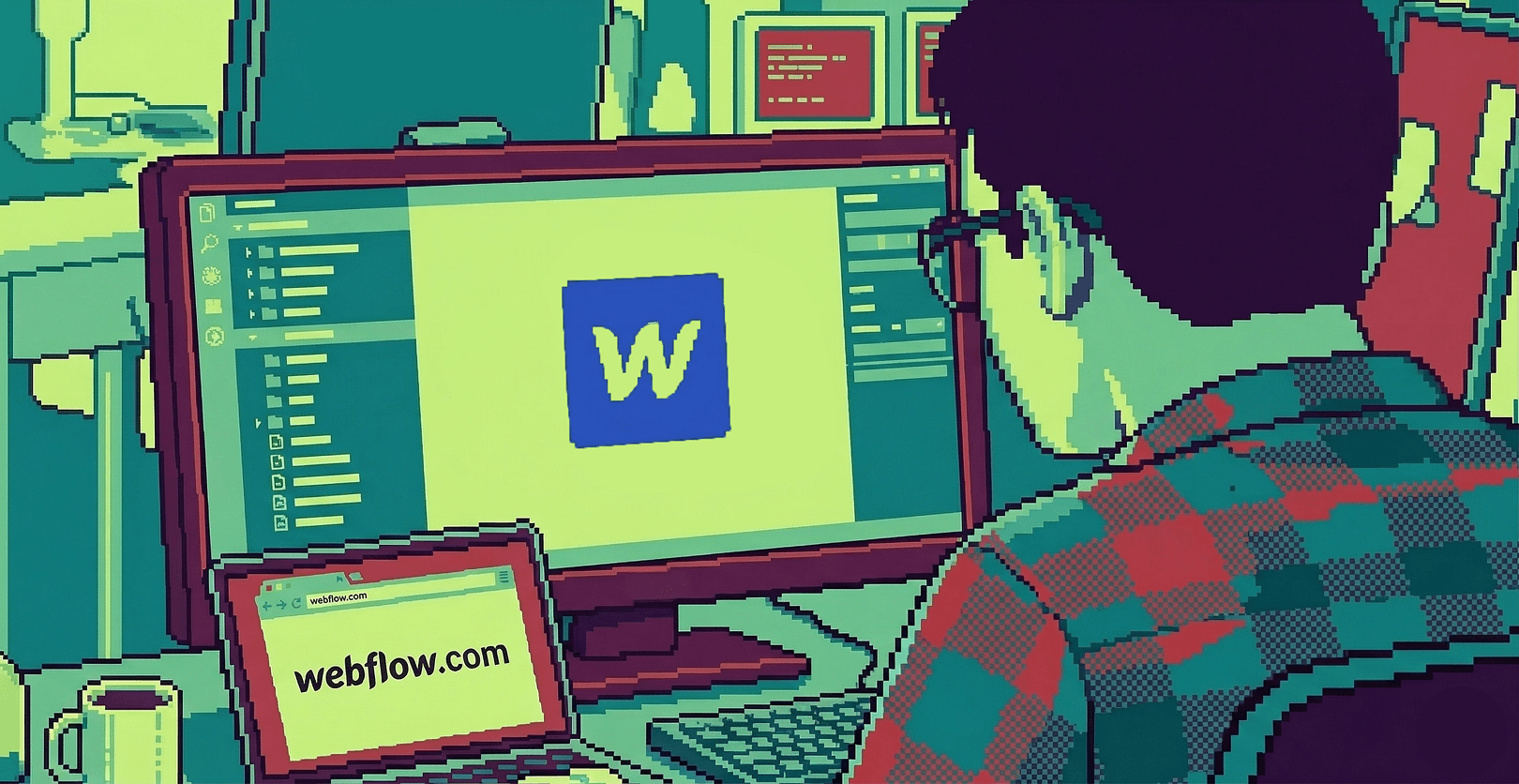 Developer working on Webflow project